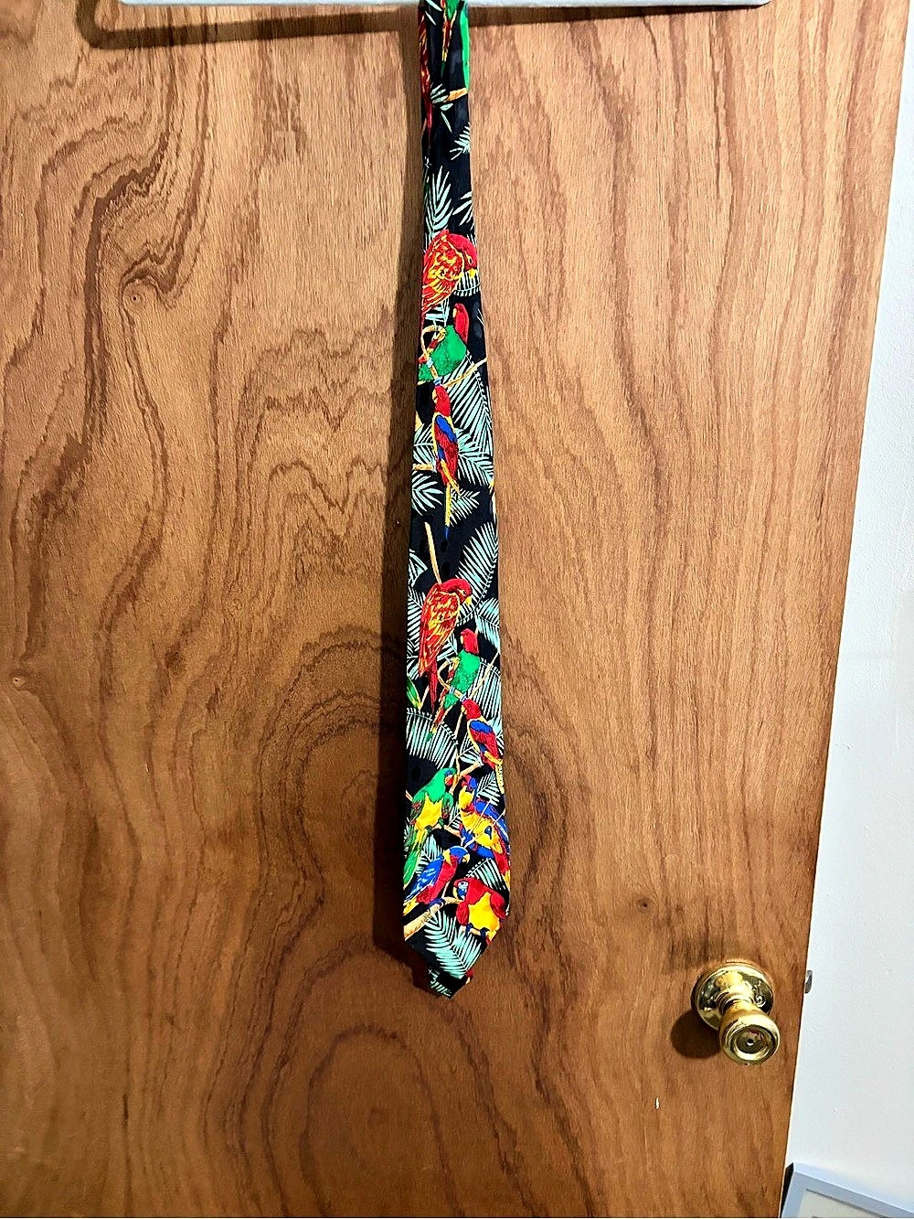 Addiction Floral Silk Tie in Black & Multicolor Like New